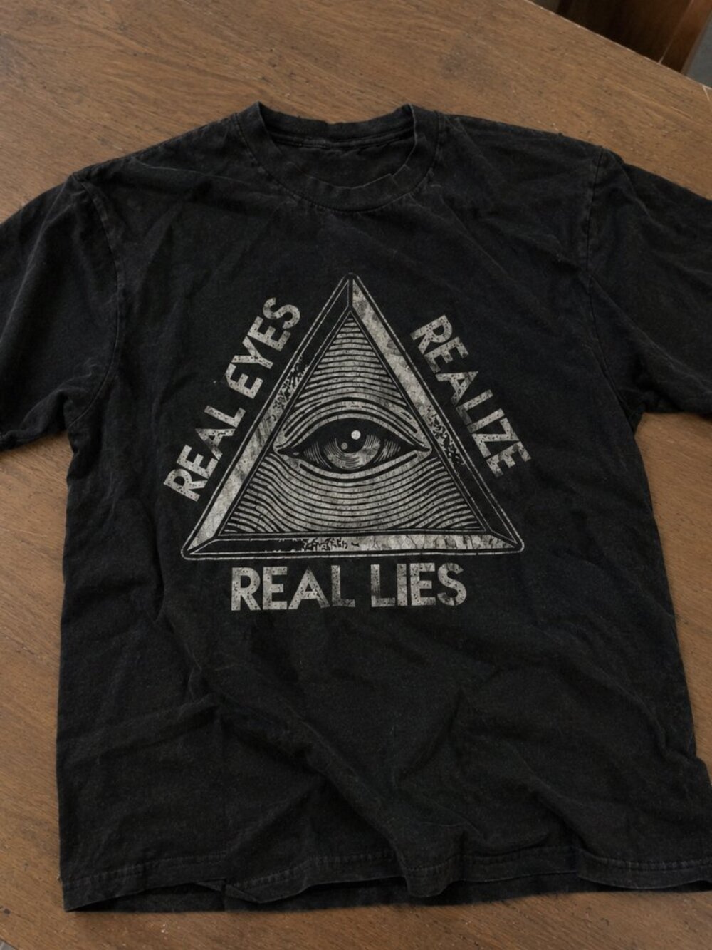 Real Eyes Realize Real Lies All Seeing Eye Tee